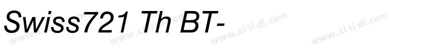 Swiss721 Th BT字体转换